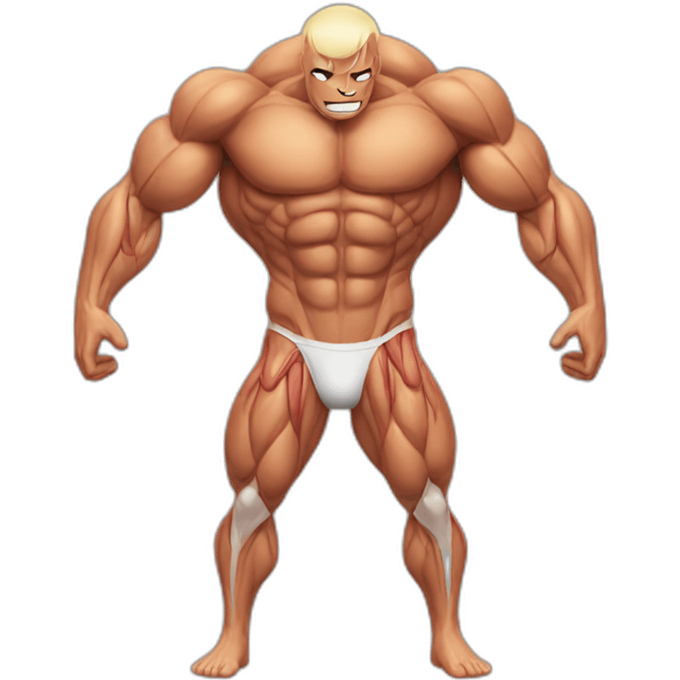 a body with draw anatomy muscles emoji