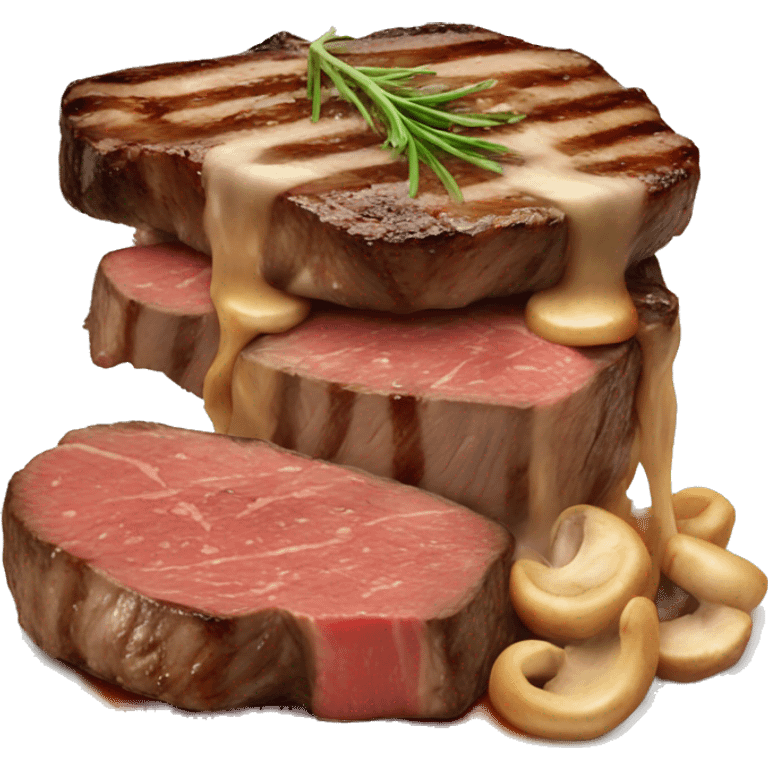 steak smothered with mushrooms emoji