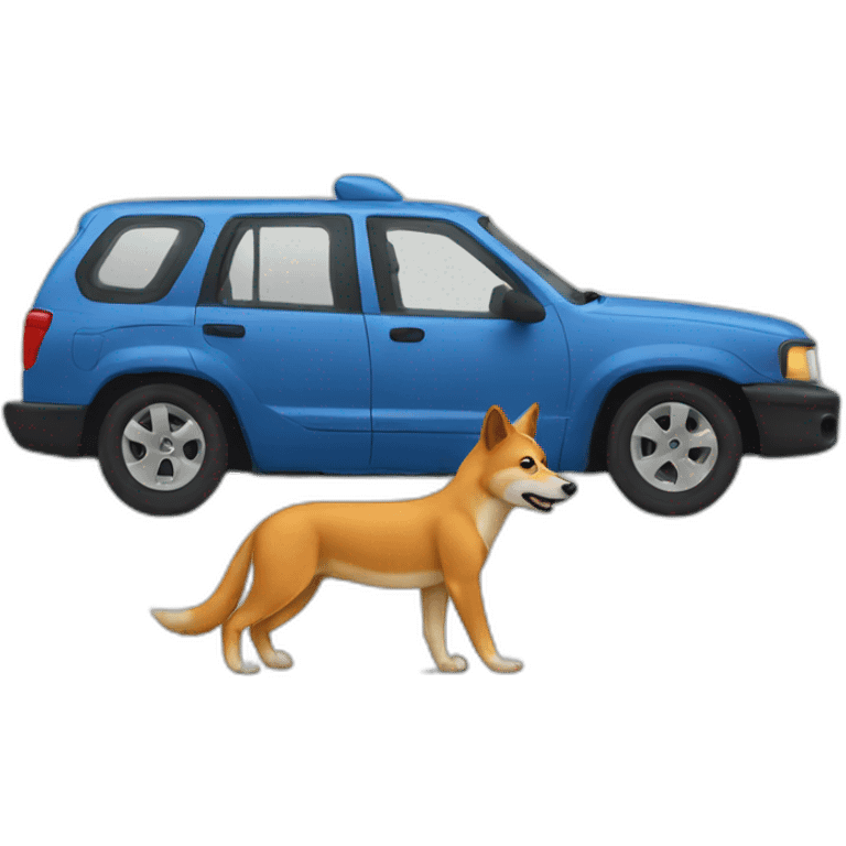 Driving dingo emoji