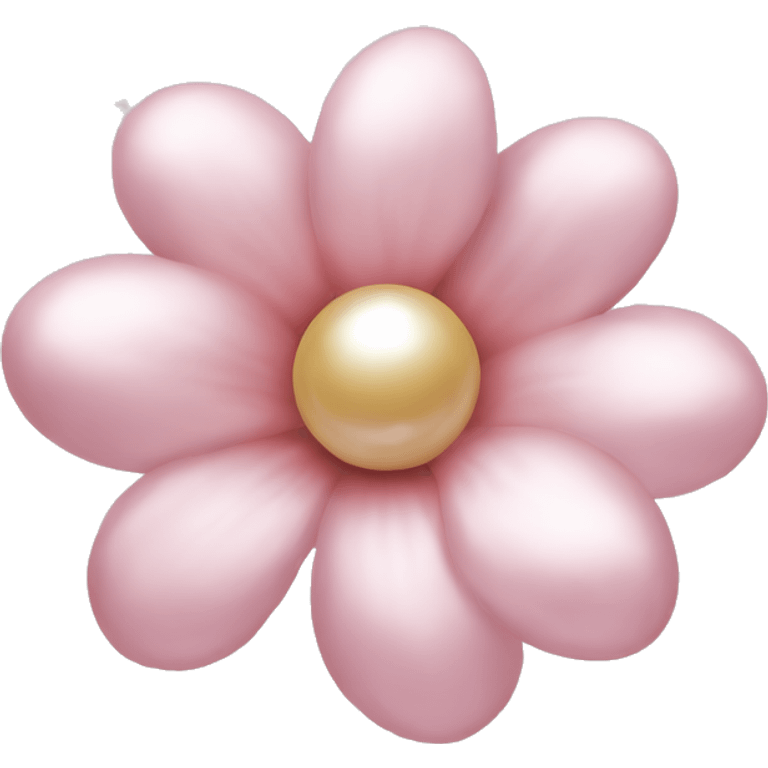 Pearl light pink flower emoji