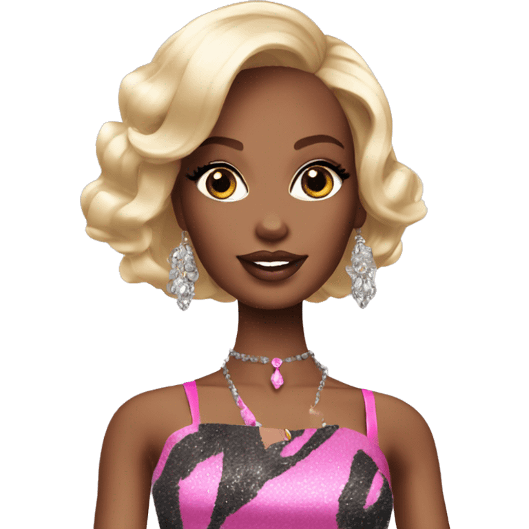 glamorous black barbie  emoji