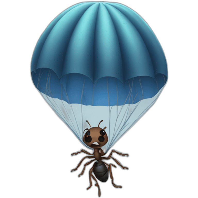 Parachuting ant emoji