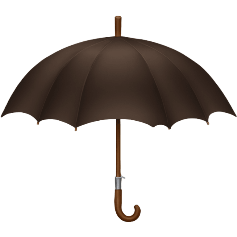 Dark brown umbrella emoji