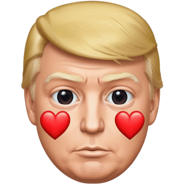 trump shows a heart emoji