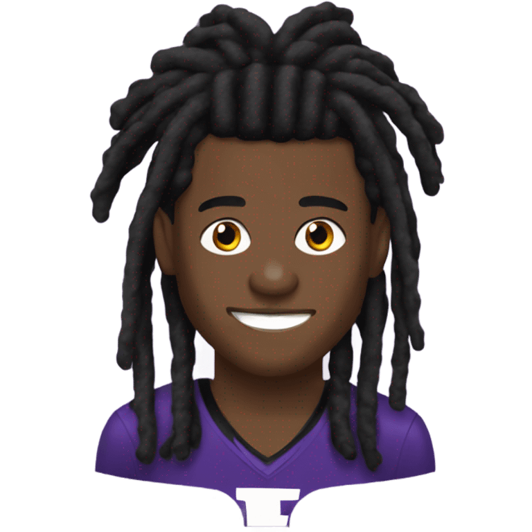 Lamar Jackson with dreads emoji