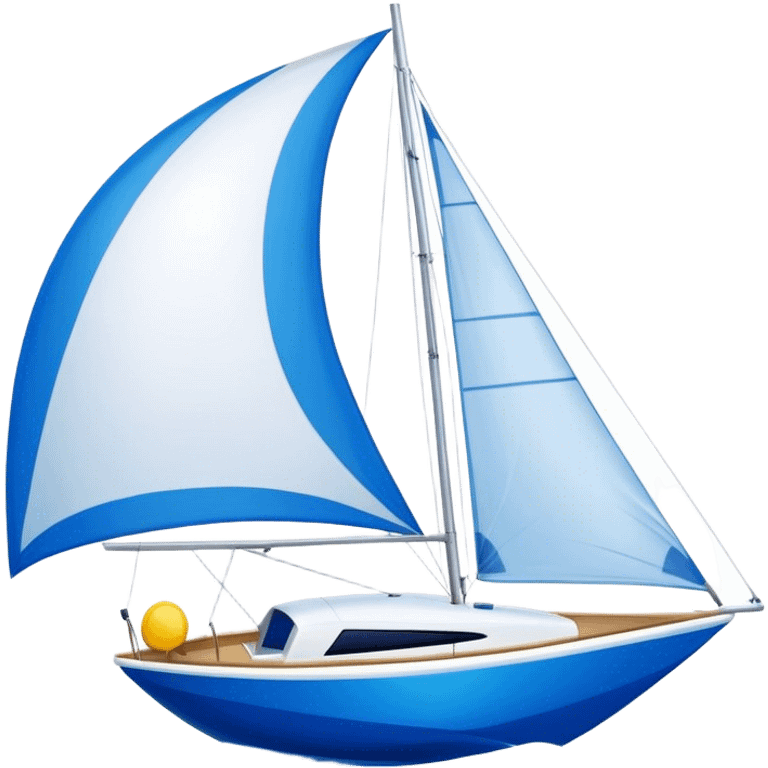 Sailboat - Sunfish (Model Year: 2021) (Iconic colour: Bright sail with blue and white) emoji