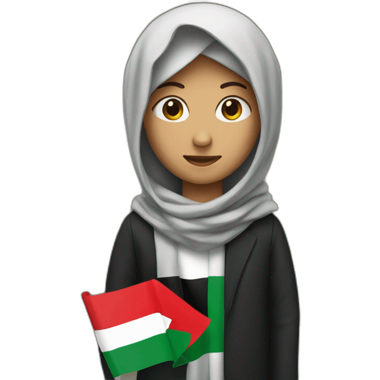 someone with a Palestinian flag emoji