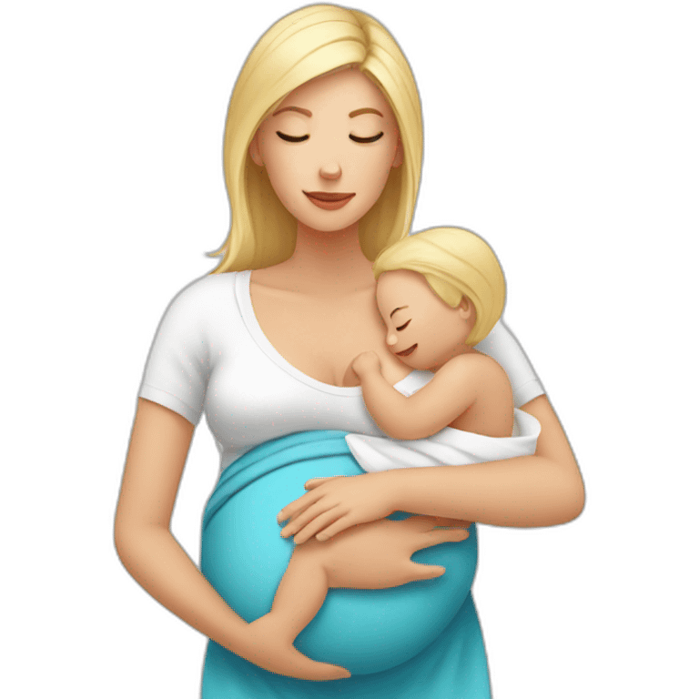 White woman breastfeeding her baby emoji