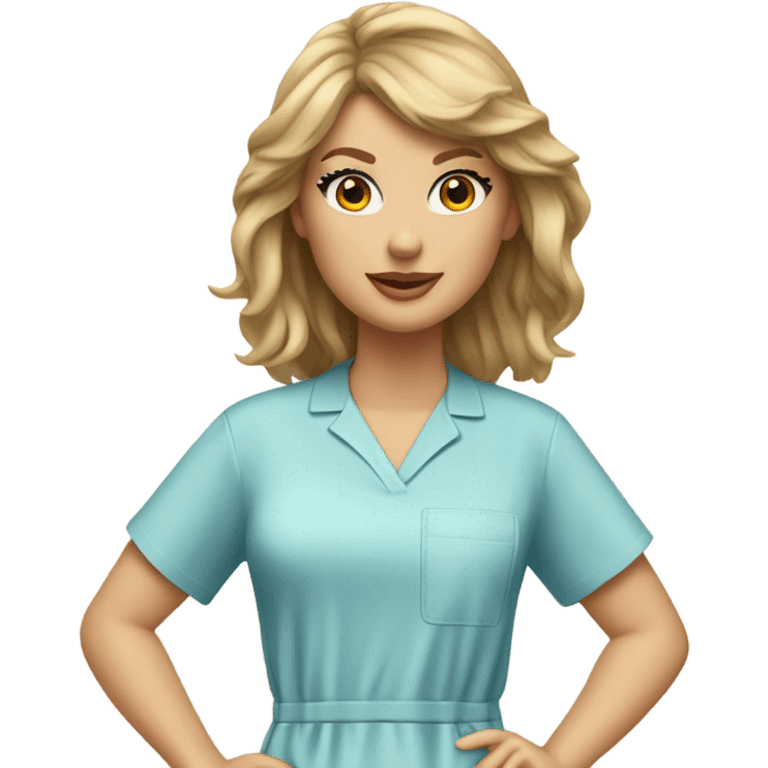 Taylor swift wearing scrub suit emoji