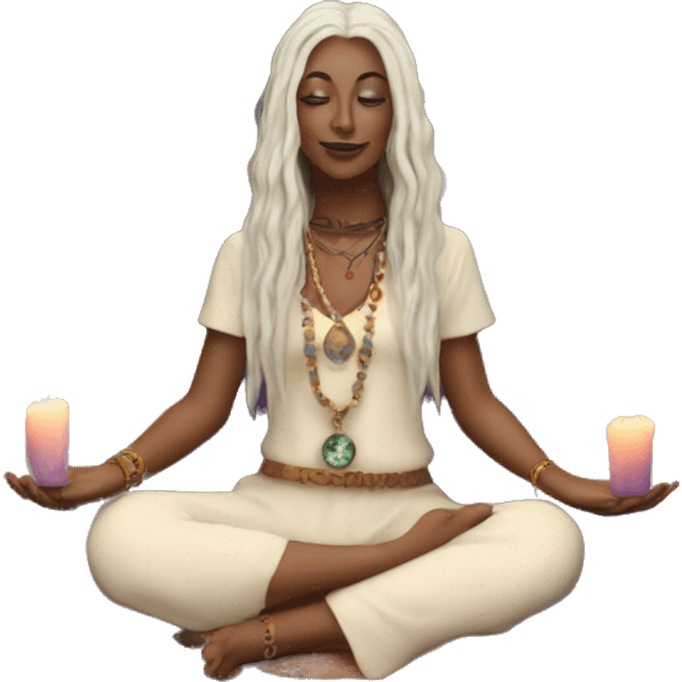 Hippie spiritual moon witch candles incense  emoji