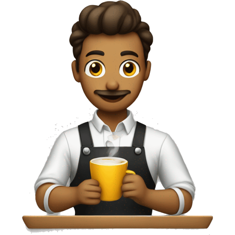 A barista duck making coffee emoji