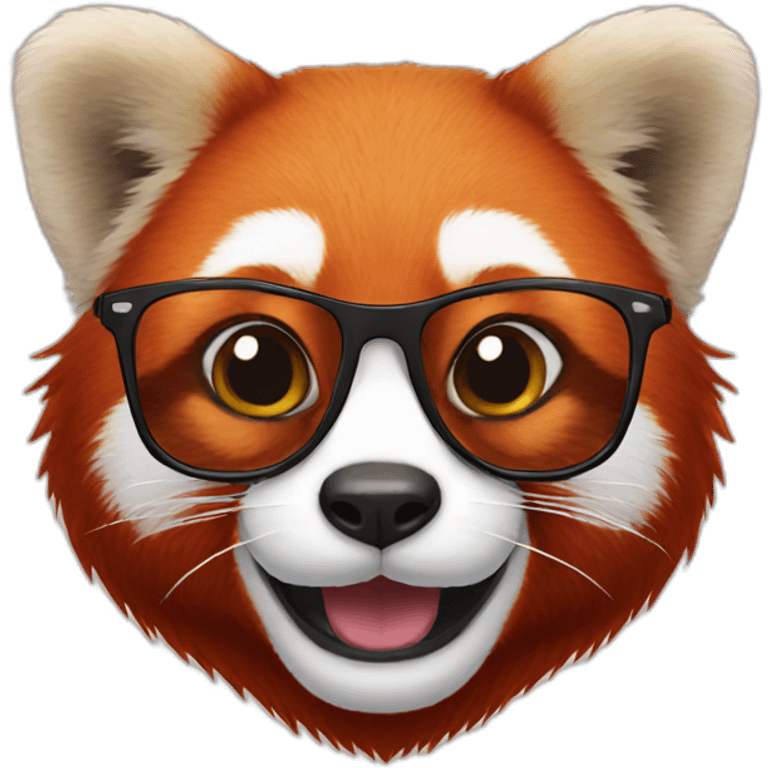 red panda with glasses emoji