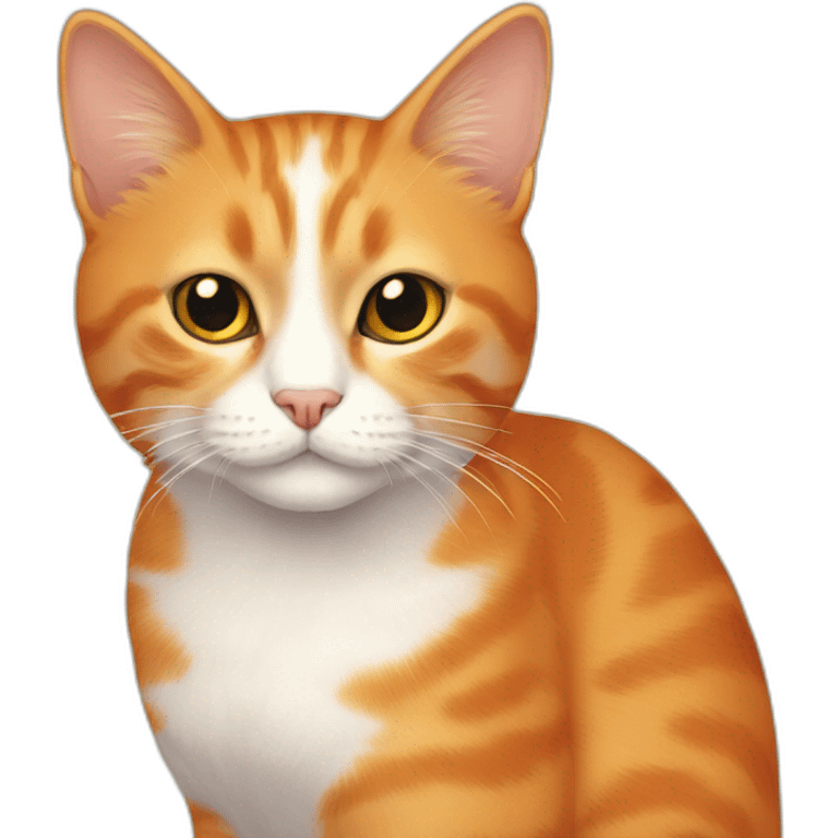 orange cat a little bit ill  emoji