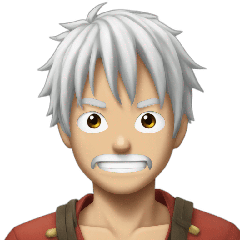 luffy white hair emoji