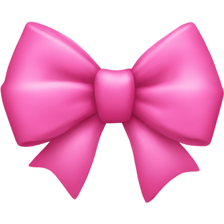 Pink bow with a heart emoji