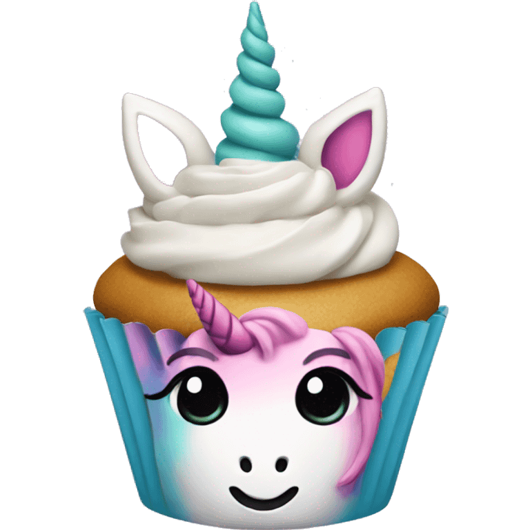 Unicorn cupcake  emoji