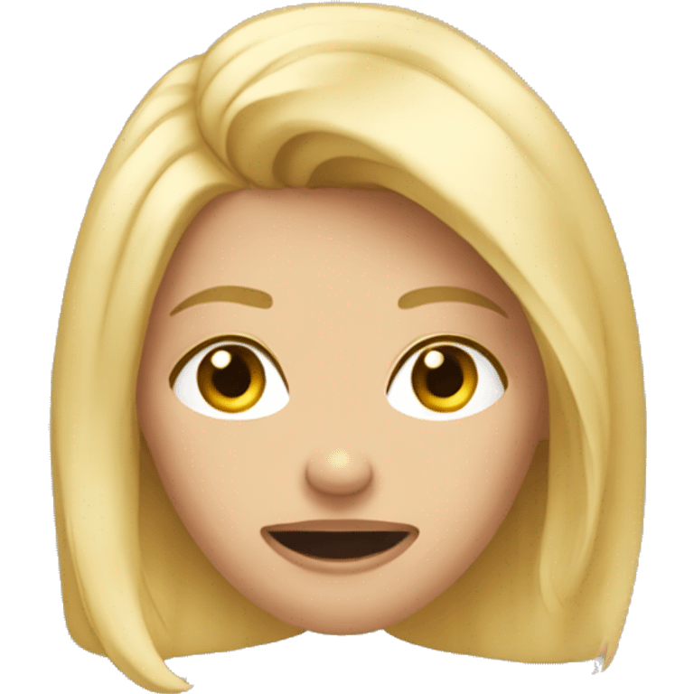 blonde girl dropping jaw emoji