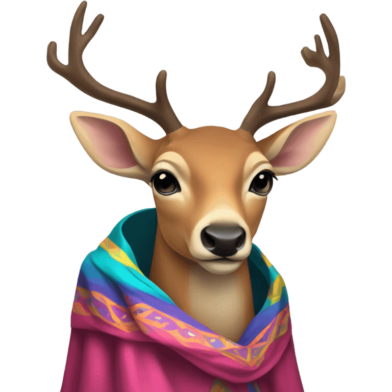 Deer with a cape emoji