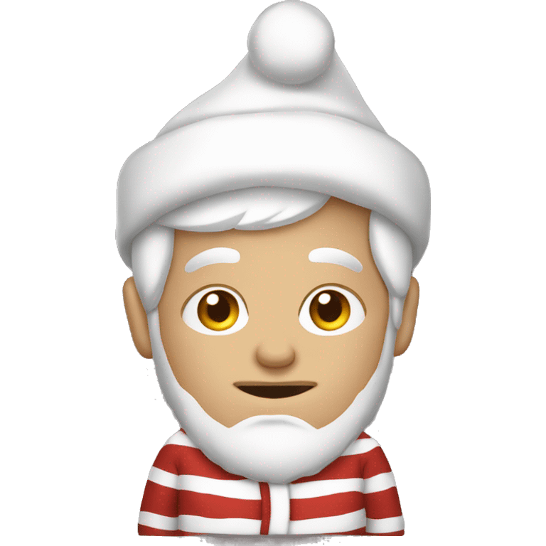 Caucasian Santa in pajamas  emoji