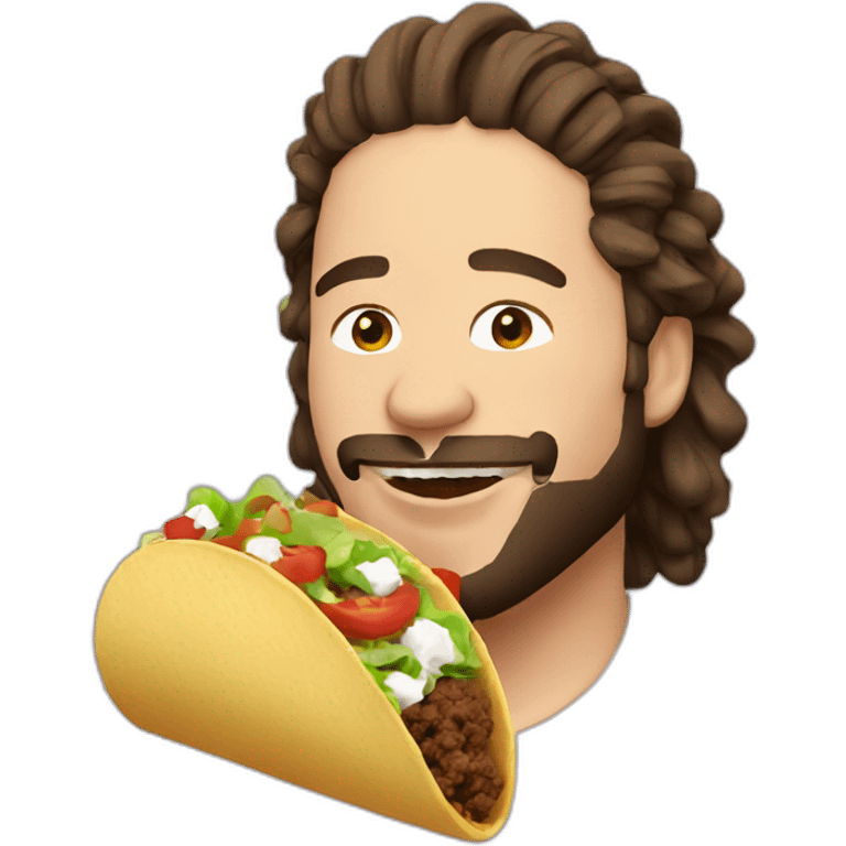 Post Malone eating a taco  emoji