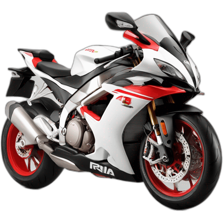 APRILIA RSV4 BLANC  ROUGE emoji