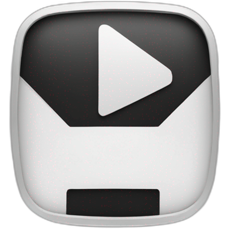 black and white play button emoji