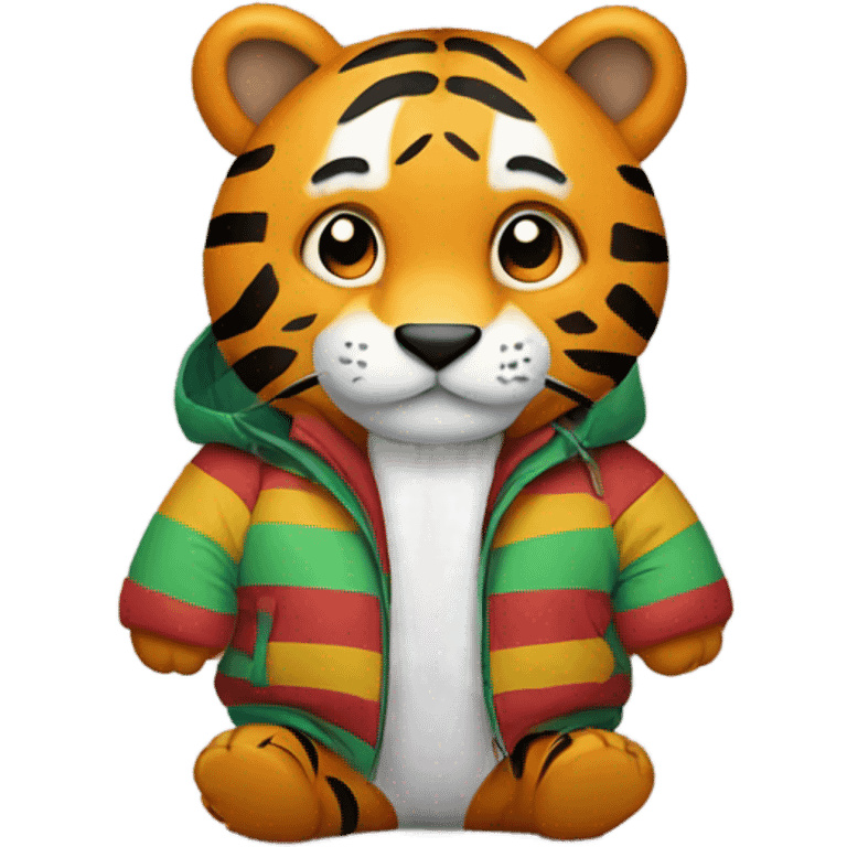 Tiger in parka emoji