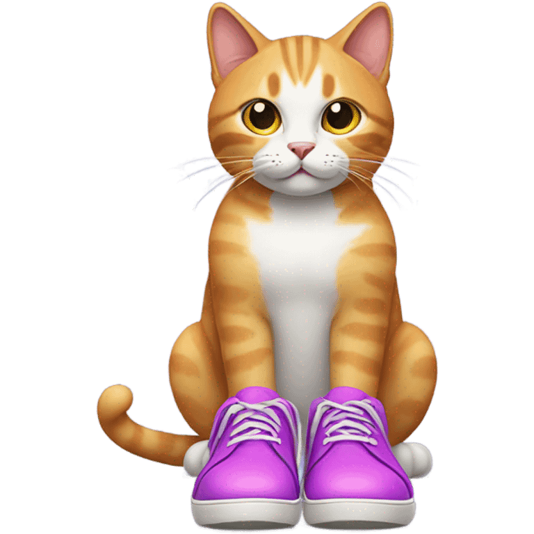 Cat wearing shoes emoji