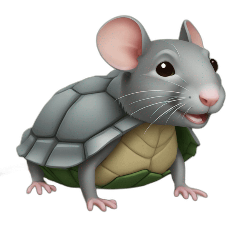 Rat sur tortue emoji