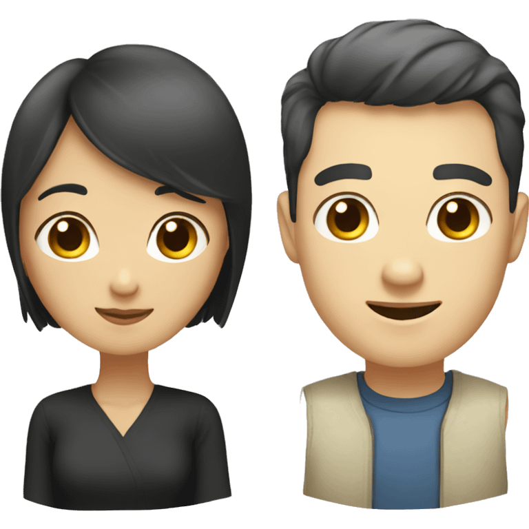 white guy and asian girl couple emoji