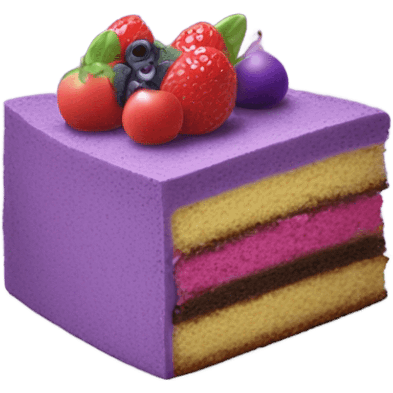 Purple slice of cake emoji