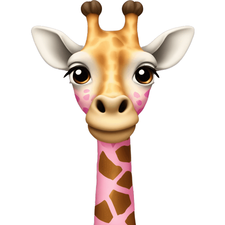 giraffe in a pink shirt emoji