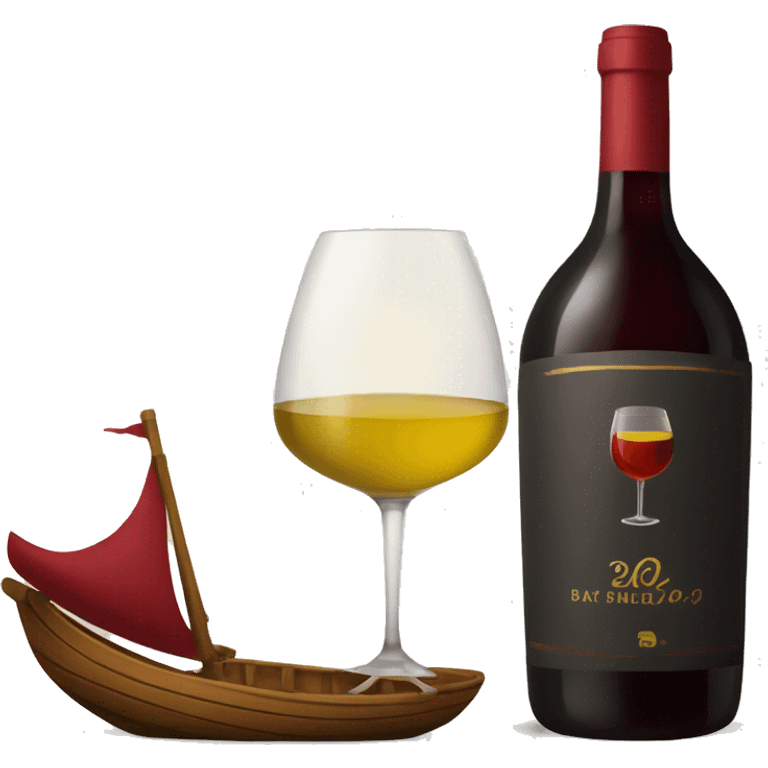 barco com pipa vinho emoji