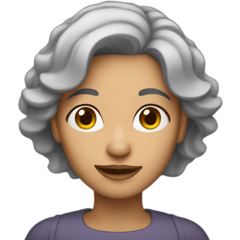 Woman with Grey hair emoji