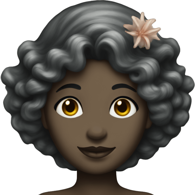 Edwardian mermaid with black skin emoji