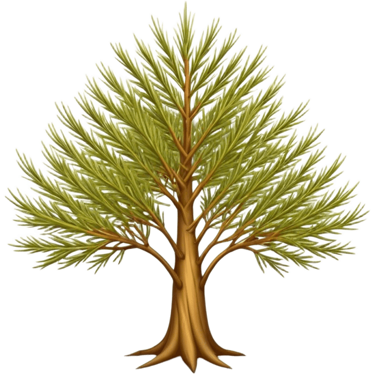 Cinematic Realistic Allocasuarina Emoji, Tall and elegant, with long, needle-like foliage that gives the tree a fine, wispy appearance. The tree’s soft, golden-brown color adds warmth to the landscape. Soft glowing outline, capturing the essence of Australian beauty, strength, and serenity in an allocasuarina tree! emoji