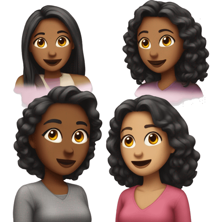 four girlfriends emoji