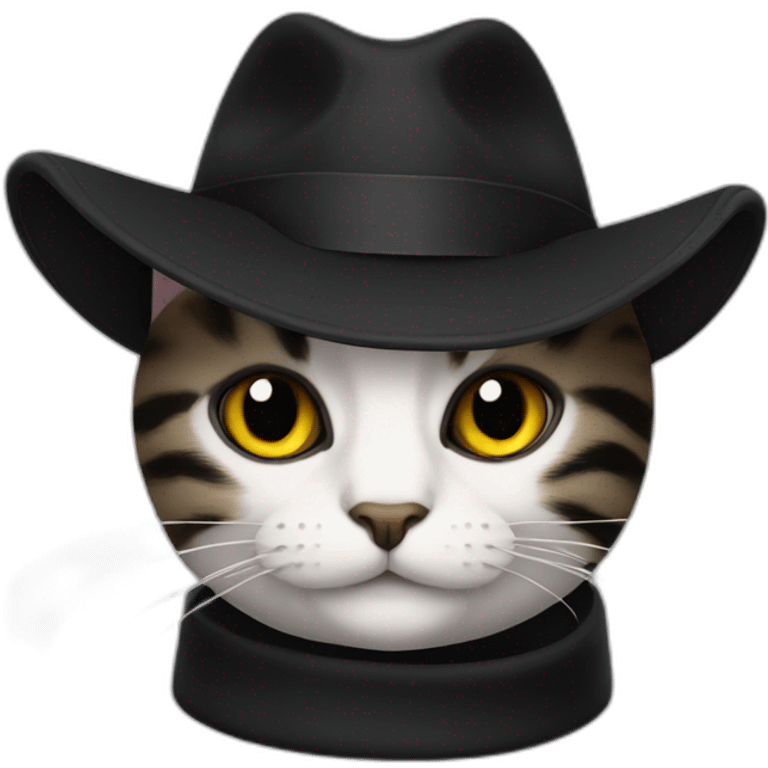 Cat black hat emoji