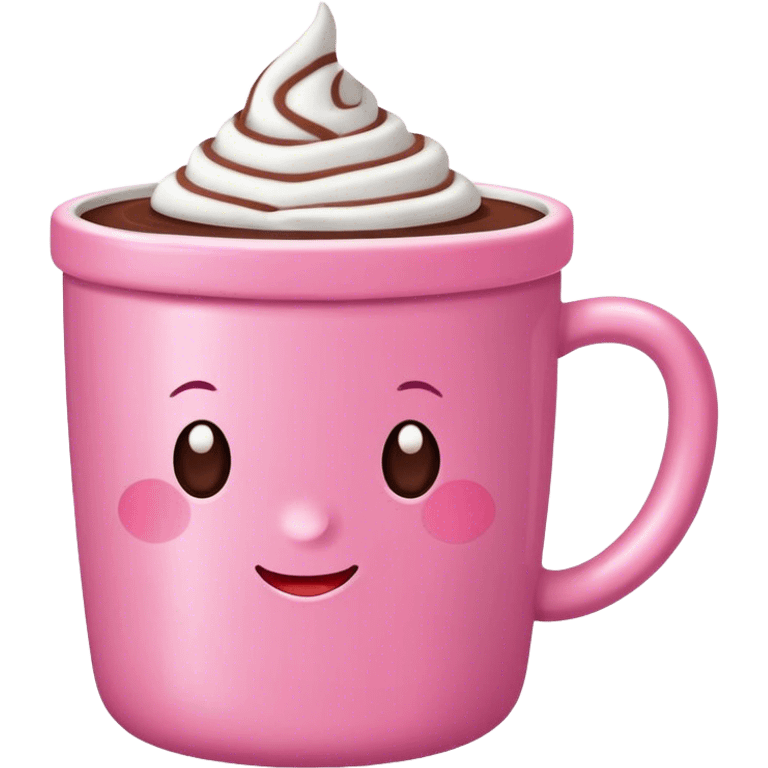 pink cup hot chocolate emoji