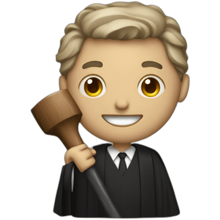 male judge with hammer emoji