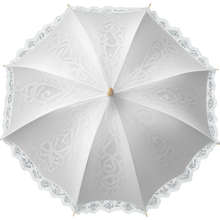 white lace umbrella emoji