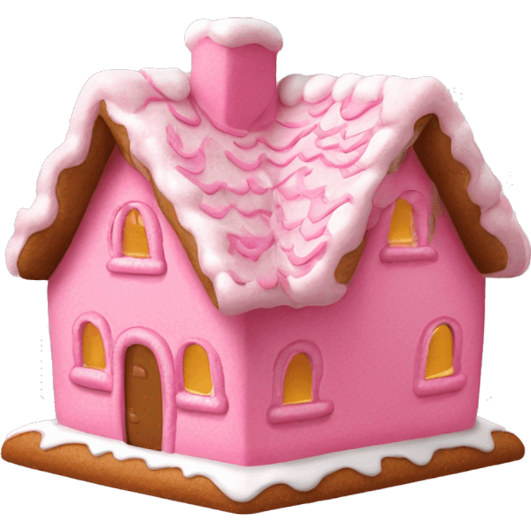 pink ginger bread house emoji