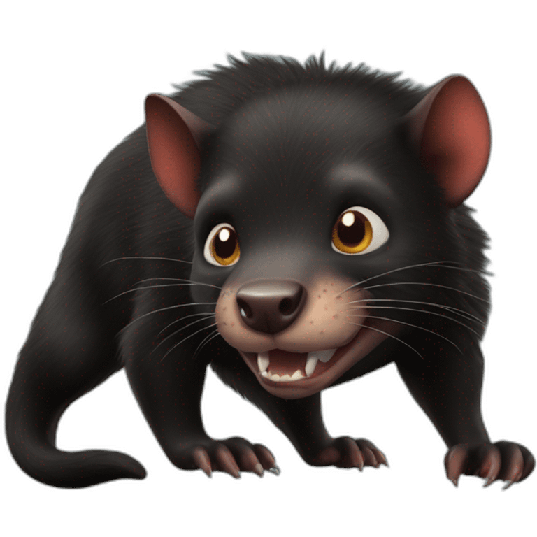 realistic Tasmanian devil showing distinctive stripe above tail emoji