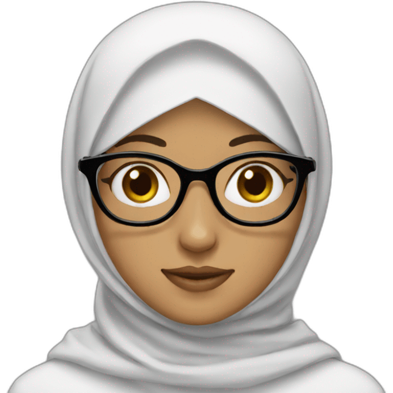 Girl with hijab and specs emoji