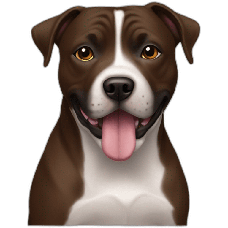 Staffie marron foncé emoji