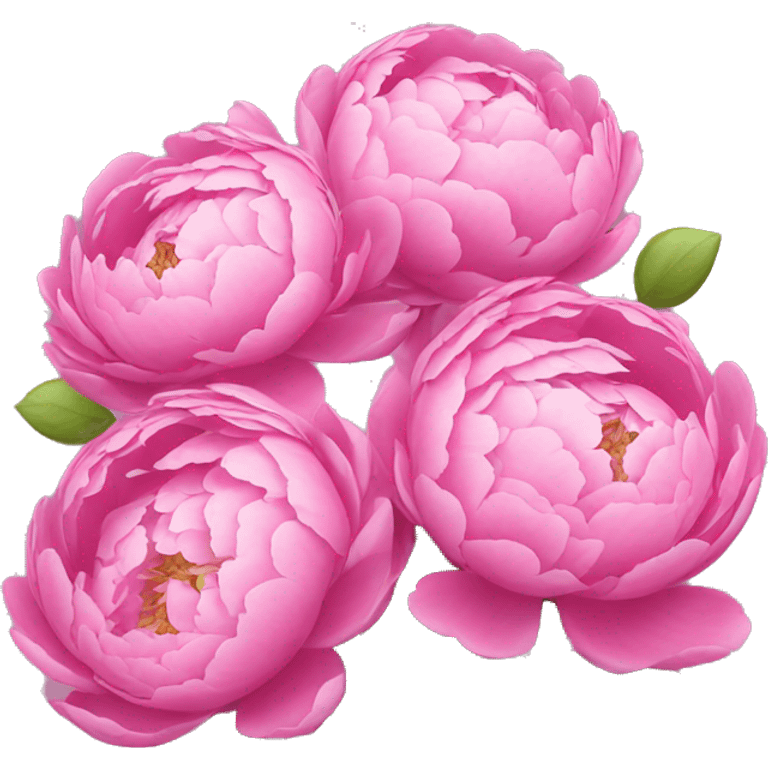 Bouquet of pink peonies emoji