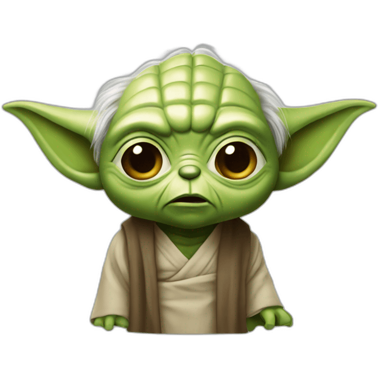 Yoda méchant emoji