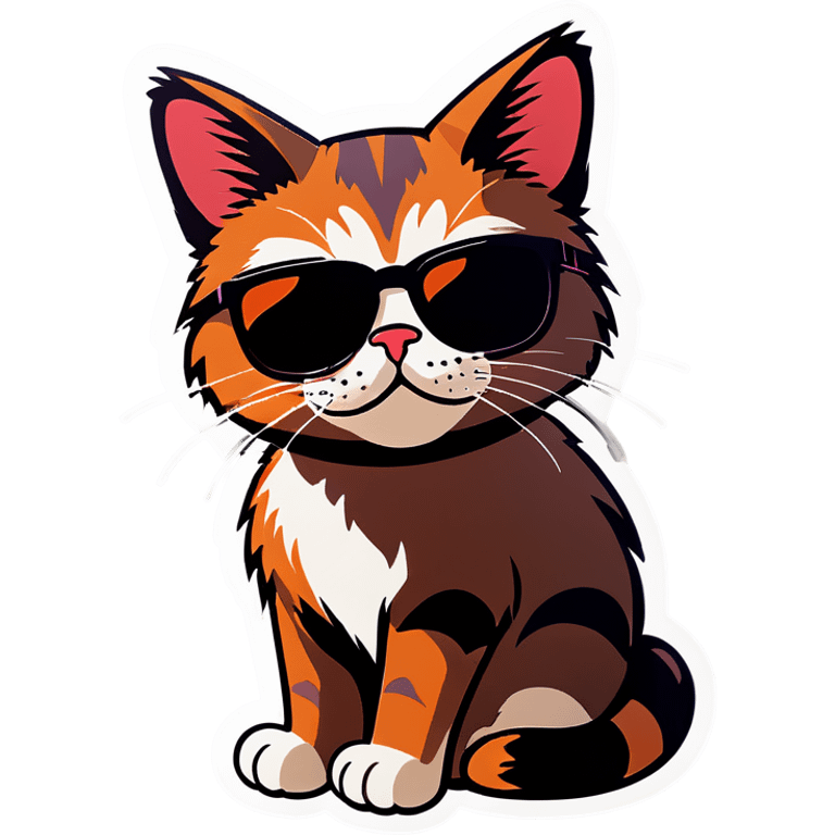 Cat with sunglasses emoji