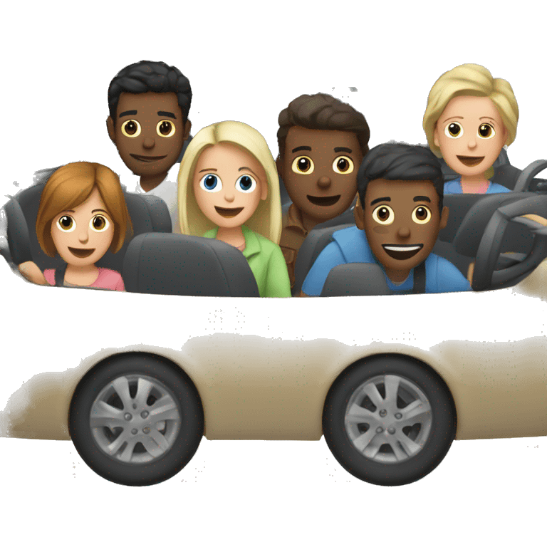 5 people in one car emoji