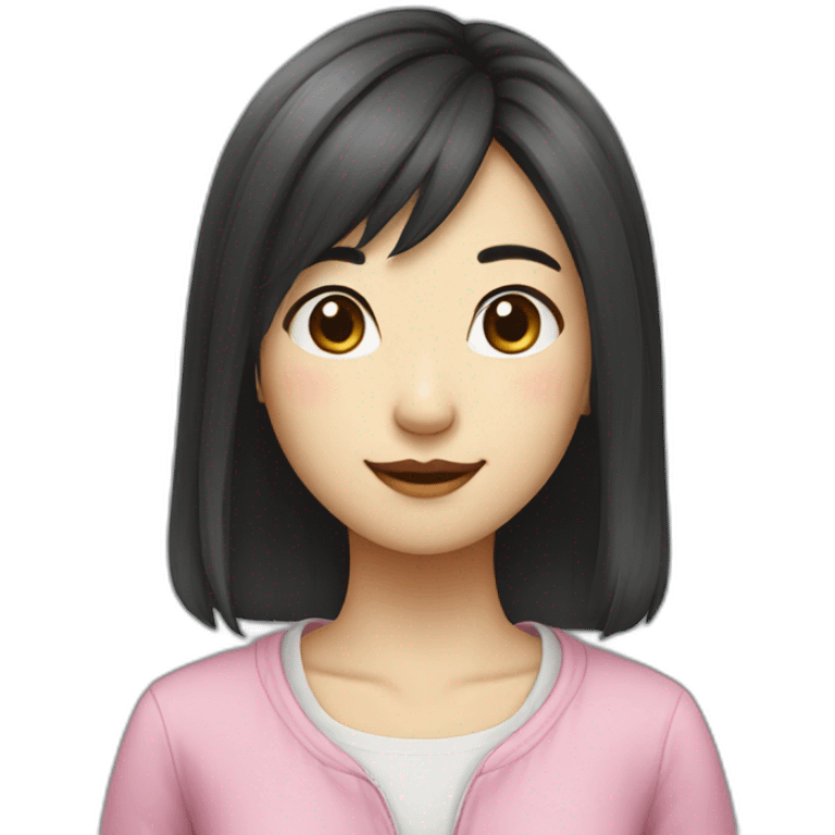 Chinese dog-like girl friend emoji